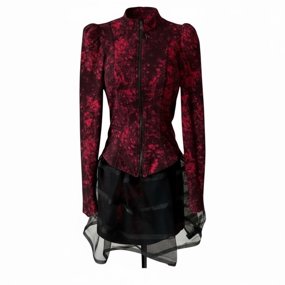 Betsey Johnson 90s Cotton Mesh Bustier Dress & Matching...